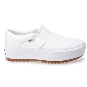 Vans slip ons with gum bottom